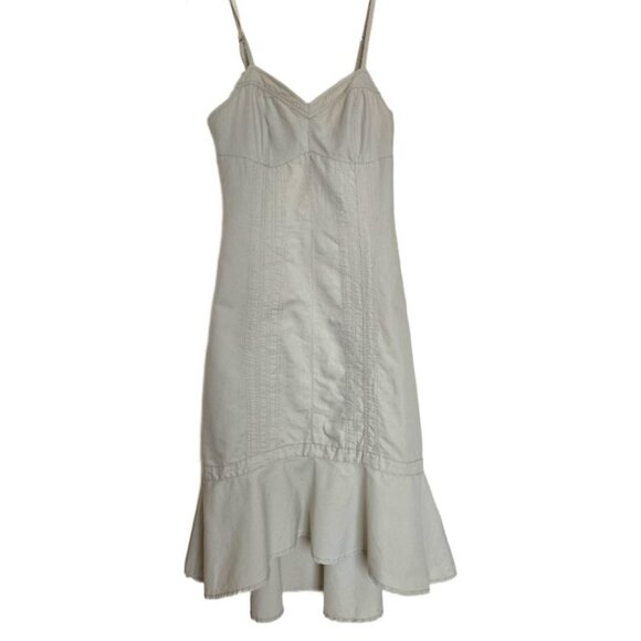 Mexx Dresses & Skirts - Mexx Linen ‑ Cotton Strappy Fitted Dress with Ruffled Hem - Fits Size 2 - 4